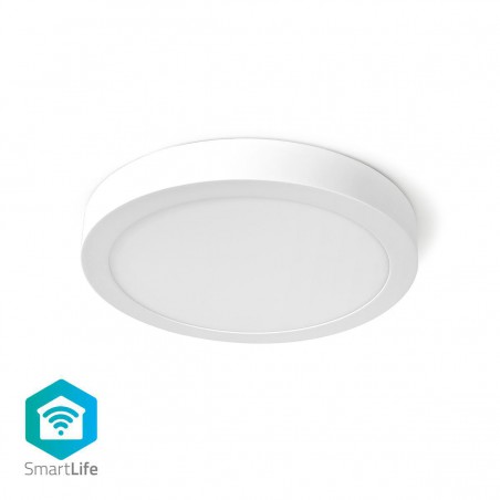 Wi-Fi Smart Plafondlamp - Rond - 30 cm - Warm tot Koel Wit - 1400 lm - 18 W - Slank Design - Aluminium