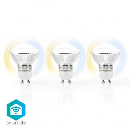 Wi-Fi Smart LED-Lamp - Warm tot Koel Wit - GU10 - 3-Pack