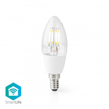 Wi-Fi Smart LED-Lamp - E14 - C37 - 5 W - 400 lm - Wit