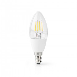 Wi-Fi Smart LED-Lamp - E14 - C37 - 5 W - 400 lm - Wit