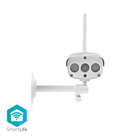 SmartLife Camera voor Buiten Wi-Fi - Full HD 1080p - IP67 - Cloud / MicroSD - 12 VDC - Nachtzicht - Android & iOS - Wit