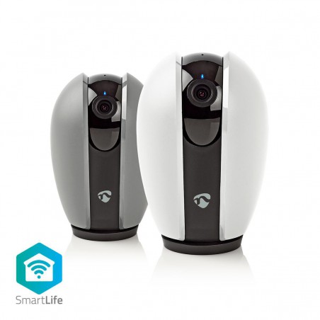 SmartLife Camera voor Binnen Wi-Fi - HD 720p - Cloud / MicroSD - Nachtzicht - Android & iOS - Grijs/Wit