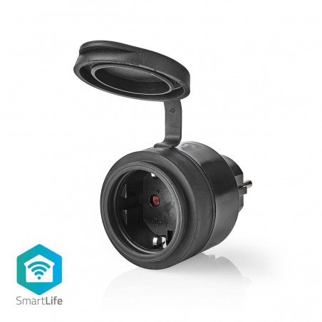 Wi-Fi Smart Plug voor Buiten - IP44 - 3680 W - Randaarde stekker Type F (CEE 7/7) -20 - 50 °C - Zwart