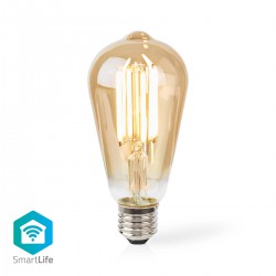 SmartLife LED Filamentlamp Wi-Fi - E27 - 806 lm - 7 W - Warm Wit - Glas - Android - IOS - ST64