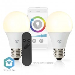 SmartLife Multicolour Lamp Wi-Fi - E27 - 806 lm - 9 W - RGB - Warm to Cool White - Android - IOS - Peer