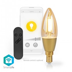 SmartLife LED Filamentlamp Wi-Fi - E14 - 470 lm - 4.9 W - Warm Wit - Glas - Android - IOS - Kaars