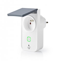 Wi-Fi Smart Plug voor Buiten - Spatwaterdicht - IP44 - Stroommeter - Frans Stopcontact Type E - 16 A