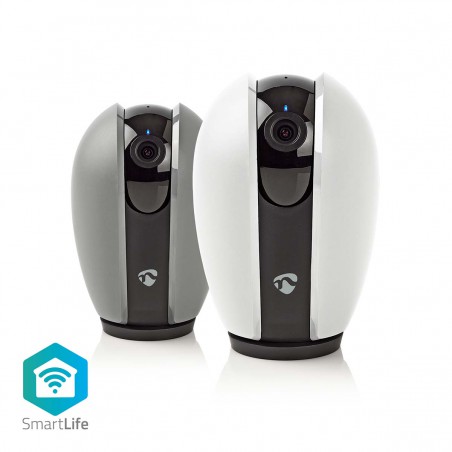 SmartLife Camera voor Binnen Wi-Fi - Full HD 1080p - Kiep en kantel - Nachtzicht - Android / IOS - Donkergrijs / Wit