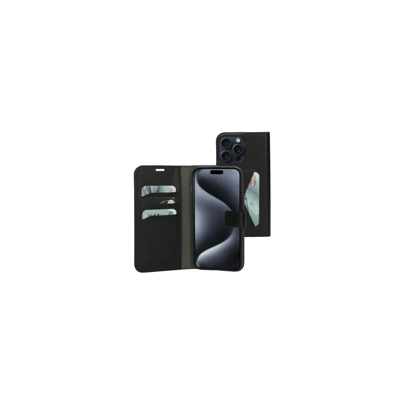 Zwarte Bookcase iPhone 15 Pro Max