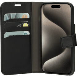 Zwarte Bookcase iPhone 15 Pro