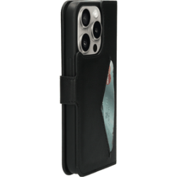Zwarte Bookcase iPhone 15 Pro
