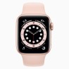 Apple Watch Series 7 45mm RVS Gold Wifi + 4G White Sport Band - A-grade