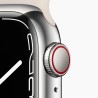 Apple Watch Series 7 45mm RVS Silver Wifi + 4G White Sport Band - B-grade