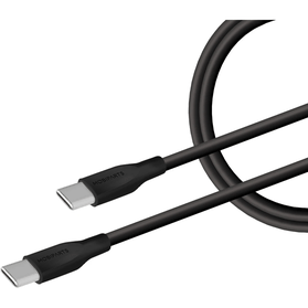 Autolader 30W Dual USB-C/A kabel zwart