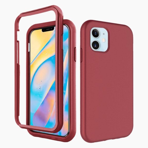 360° Case Red iPhone 12 Mini Rood 360°-hoesje iPhone 12 Mini