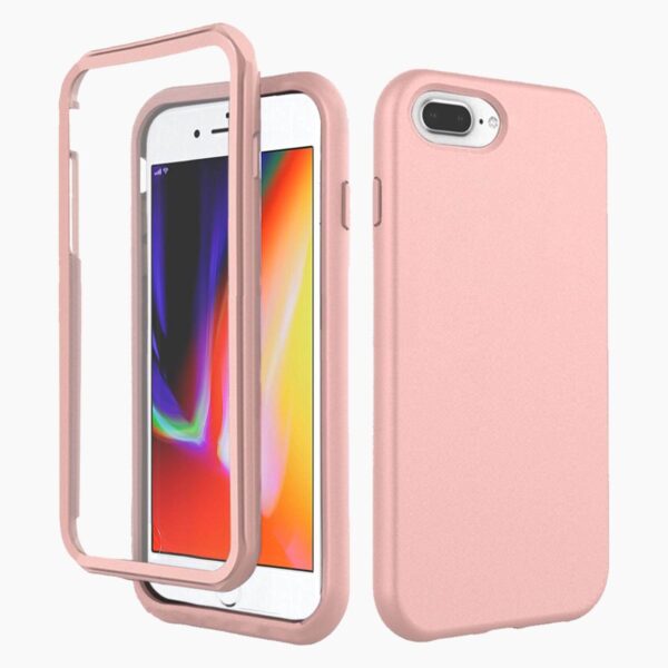 360° Case Pink iPhone 7 Plus/8 Plus Roze 360°-hoesje iPhone 7 Plus/8 Plus