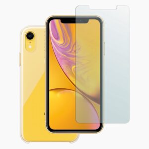 TPU Case Transparent & Screenprotector iPhone XR Transparant TPU-hoesje transparant & Screenprotector iPhone XR