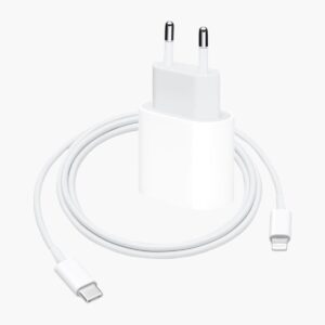 20W USB-C Power Adapter + USB-C to Lightning Cable Wit 20W USB-C lader + USB-C naar Lightning kabel